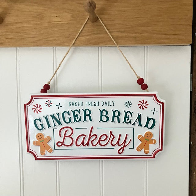 The Gingerbread Bakery Sign is a super cosy decoration to add to your home this Christmas