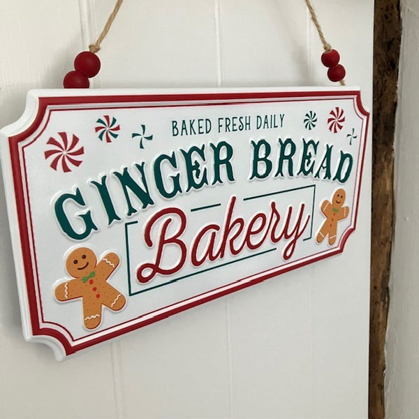 The Gingerbread Bakery Sign is a super cosy decoration to add to your home this Christmas