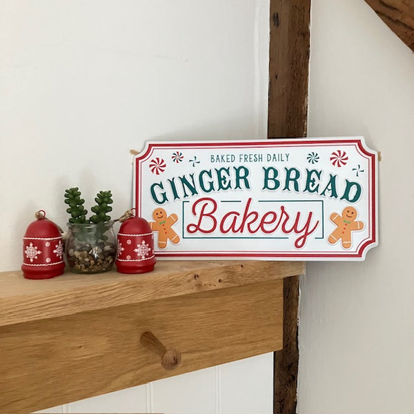 The Gingerbread Bakery Sign is a super cosy decoration to add to your home this Christmas