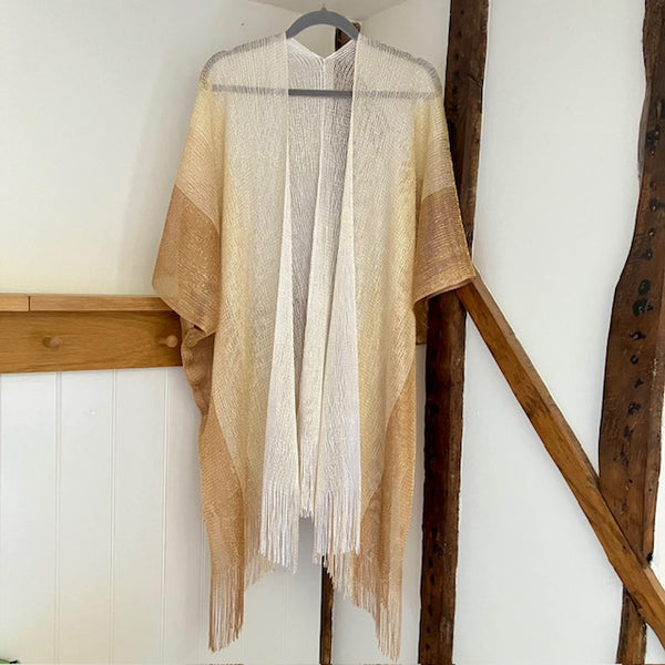 The Goldie Kimono will make a fabulous sparkly addition to your wardrobe, ideal for festivals, events or adding a touch of glamour to any outfit
