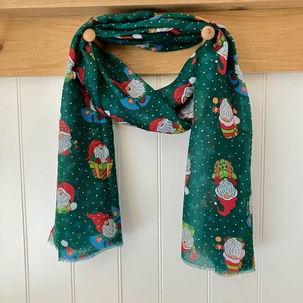 The Christmas Gonk Scarf Green is a super fun cosy accessory, ideal for the festive season 