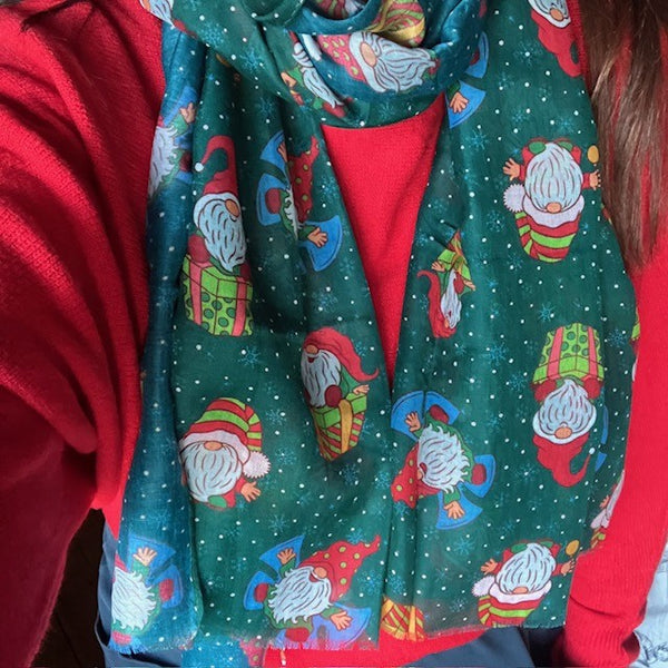 The Christmas Gonk Scarf Green is a super fun cosy accessory, ideal for the festive season 