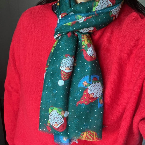 The Christmas Gonk Scarf Green is a super fun cosy accessory, ideal for the festive season 