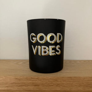 The 'Good Vibes' Scented Candle - Wild Fig & Cedar Wood will make a gorgeous thoughtful gift or cosy home accessory