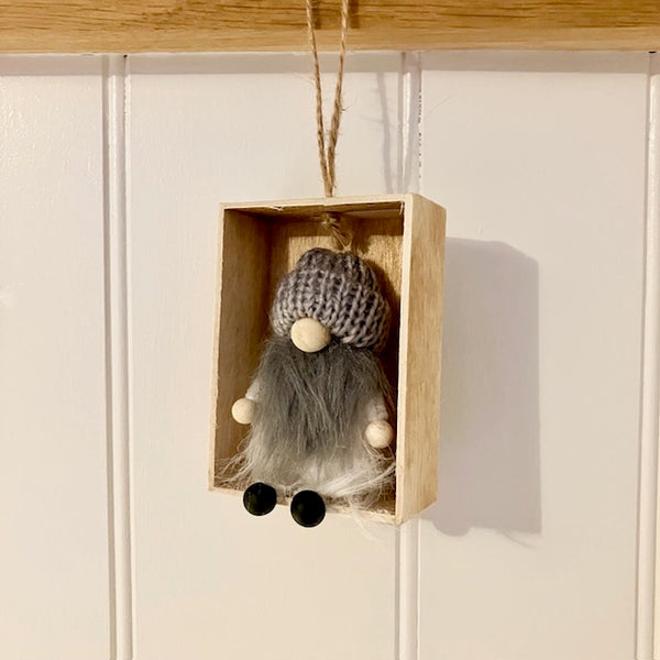 Side view of Guntar Gonk Christmas tree decoration ideal for gnome and gonk fans