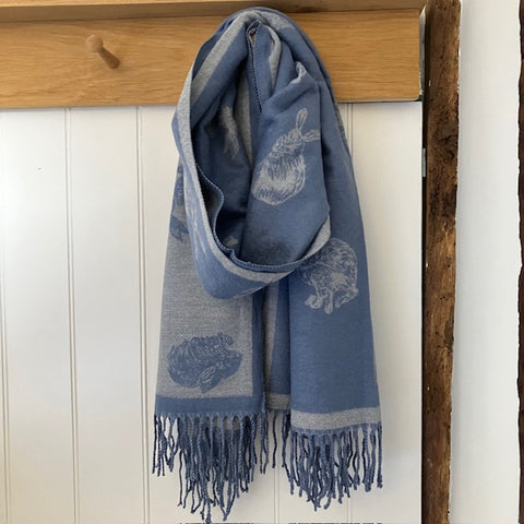 The Hatty Scarf Denim is super soft & cosy, ideal for wrapping up for those long country walks