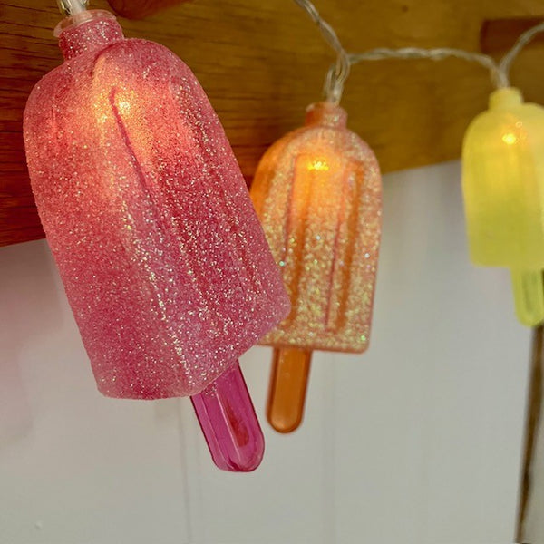 Pink, Yellow, Orange and Blue Glitter Lollys