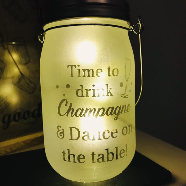 Motivational Party Message Jam Jar LED Lights