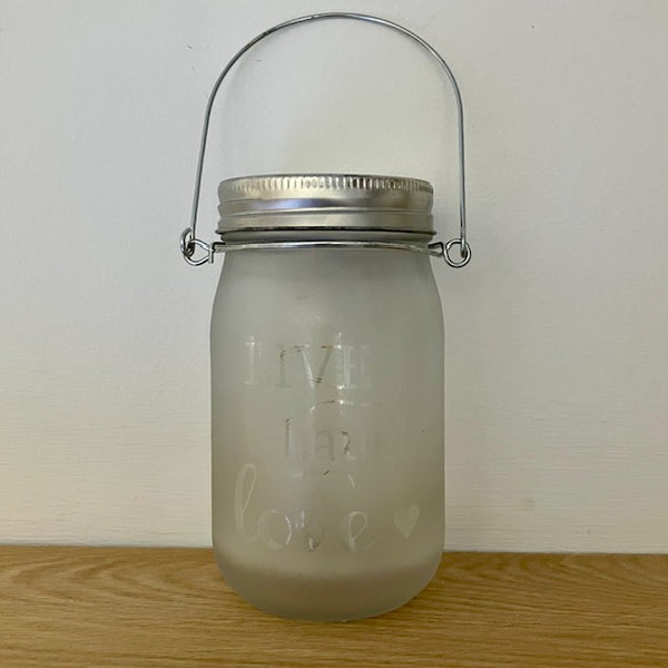 The Motivational Party Message Jam Jar LED Light when not lit