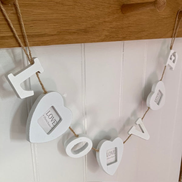 The LOVE Picture Frame Garland is the perfect cosy home decor to add to your cosy nest or gift to someone special