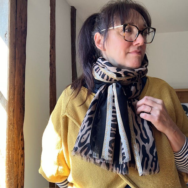The Mari Leopard Print is a fabulous scarf for animal print fans
