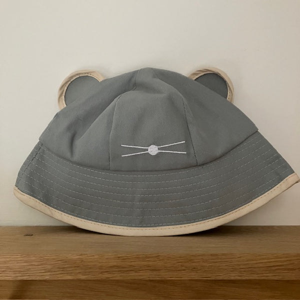 The Minnie Bucket Hat Duck Egg Blue & Cream is a super cute and cosy hat for kids and adults alike