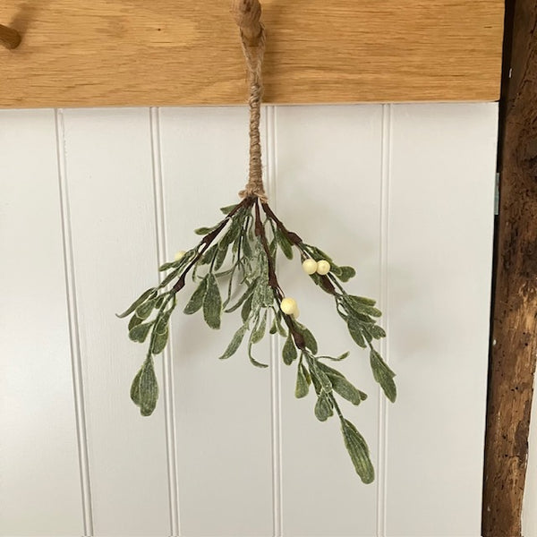 The Faux Bunch of Mistletoe is a charming cosy Christmas decoration to add to your home this festive season