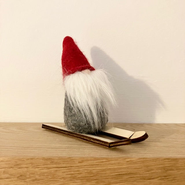Normski Gonk is a fabulous Christmas decoration a of little felt gonk on skis