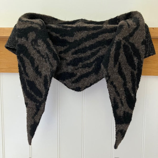 The Ophelia Scarf is in the on-trend triangle shape
