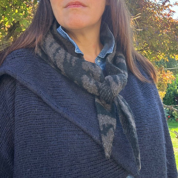 The Ophelia Scarf can also be worn loose over the shoulders
