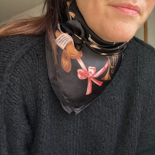 The Pavlova Scarf can be word as a gorgeous neck tie