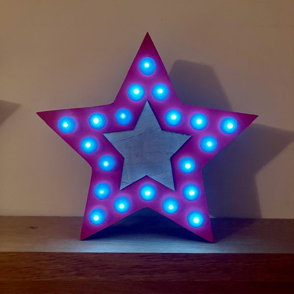 The Red Star Light has Cool White lights