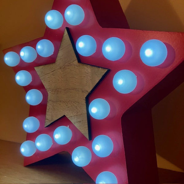 Red Star Light makes a fabulous free standing night light