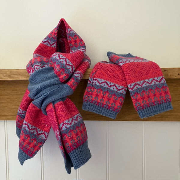 Runa Wrist Warmers also have a matching pull through scarf available to purchase