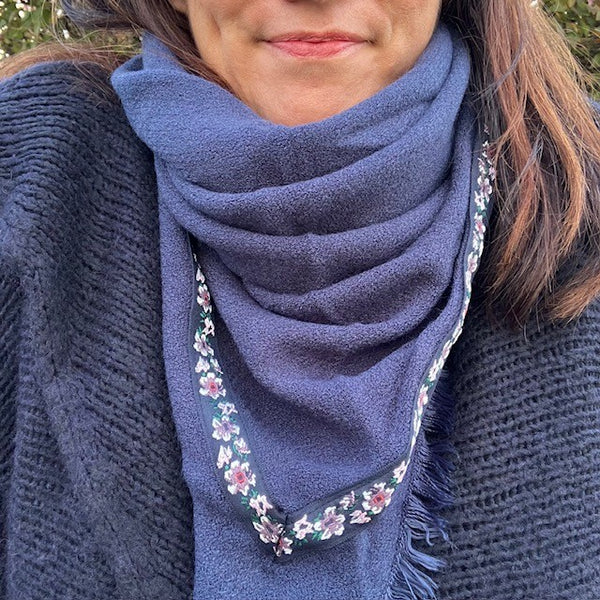 The Samantha Scarf Navy is wonderfully soft, warm and cosy