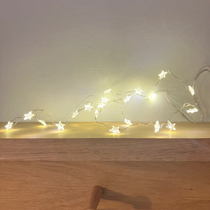 The Little LED Wire Star Lights are ideal for adding ambient cosy lighting to you home decor