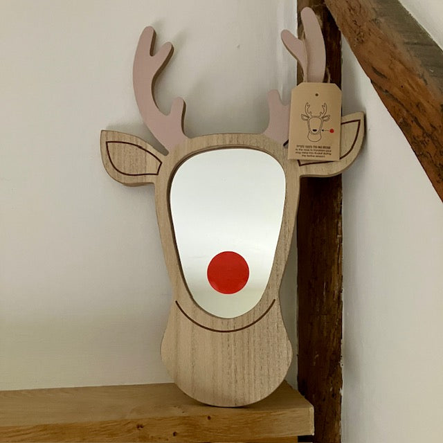 The Stag to Reindeer Wooden Wall Mirror is a fabulous cosy home accessory that would make a wonderful addition to a cosy nest or thoughtful gift full of character and charm