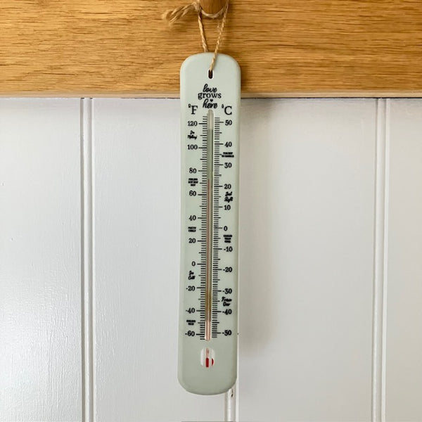 The Love Grows Here Thermometer is a fab little gift for gardening folk