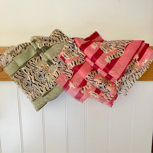 The Tigerlily Scarf Green or Pink