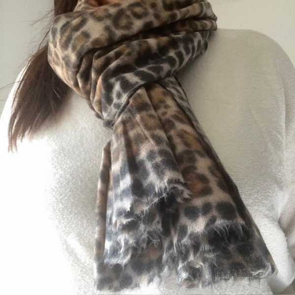 The Tiggy Leopard Print Scarf is the must have scarf for all leopard print lovers