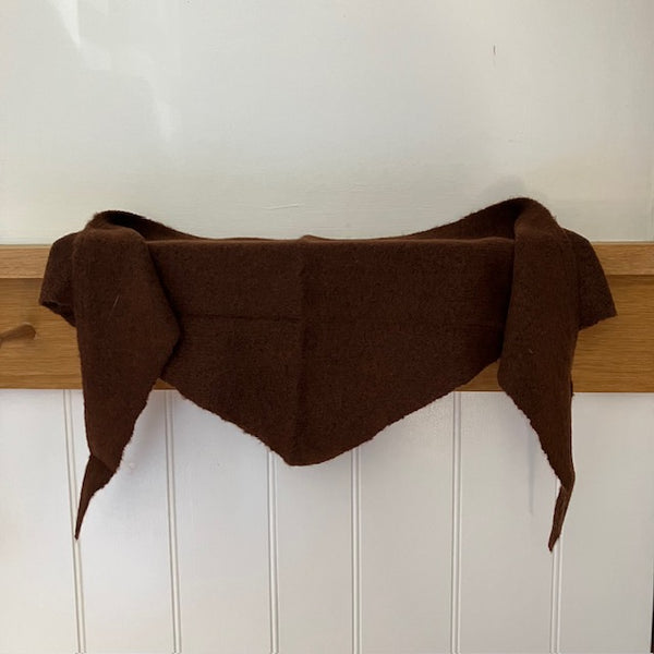 The Tilly Scarf Brown is in a gorgeous rich  chocolate brown colourway