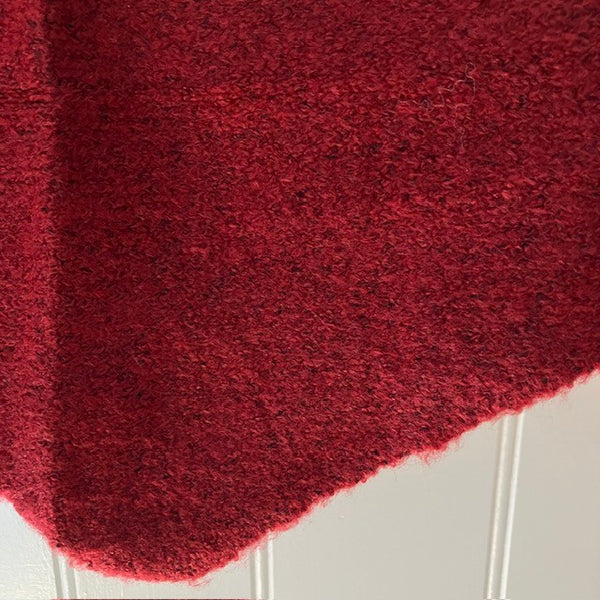 The Tilly Scarf Burgundy is in a super soft and cosy knit