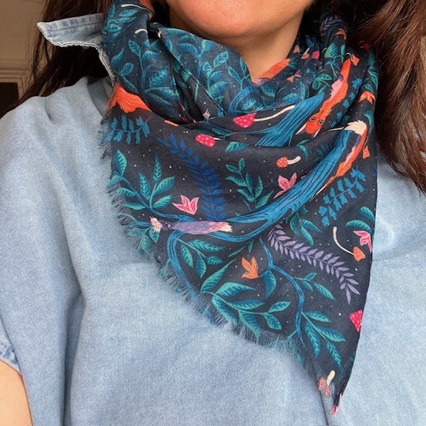 The Winslie Scarf adds colour and pattern to any outfit and would be a gorgeous Autumn accessory