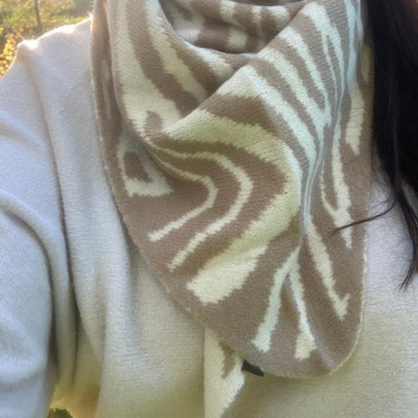 The Wren Scarf Ecru is a fabulous unique design that will keep you super cosy & warm