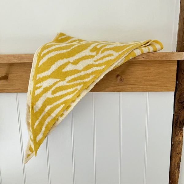 The Wren Scarf Mustard is a fabulous unique design that will keep you super cosy & warm