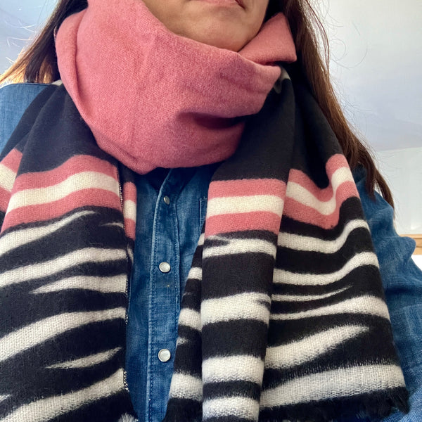 The Zara Scarf looks stunning on and ideal for keeping you warm and cosy on chilli days 