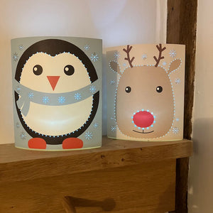 Penguin or Reindeer Christmas LED Lanterns