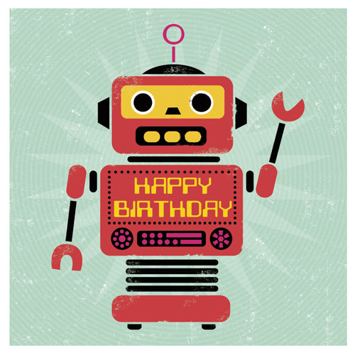 Card - Happy Birthday Robot