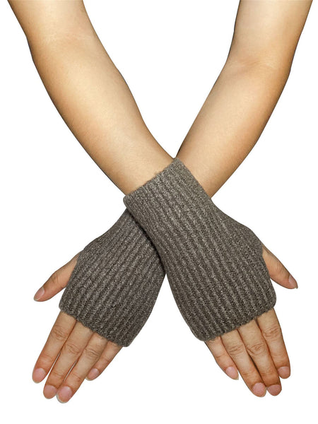Enid Fingerless Gloves - Grey