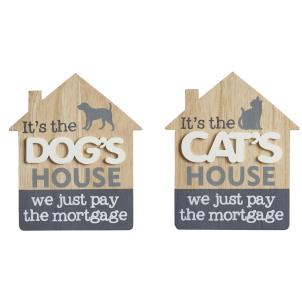 'It's The Cat's/Dog's House' Sign