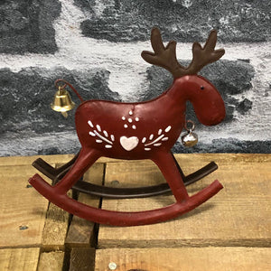 Scandi Rocking Reindeer Christmas Decoration