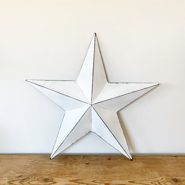 Barn Star - White Metal (Small)