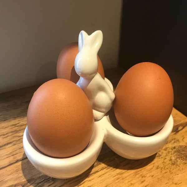 The Bunny Bowl is a cosy table or shelf decoration, ideal for holding eggs, sweets and nibbles