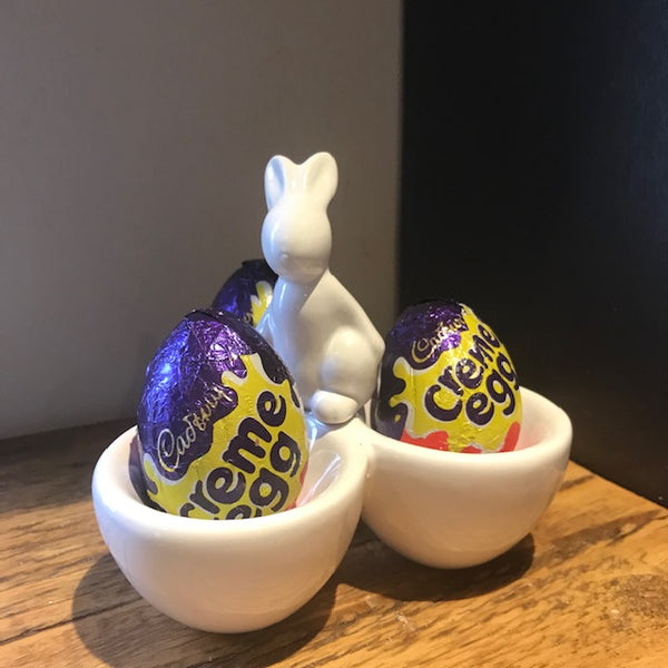 The Bunny Bowl is a cosy table or shelf decoration, ideal for holding eggs, sweets and nibbles