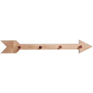 Wood and Copper Arrow Coat Rack