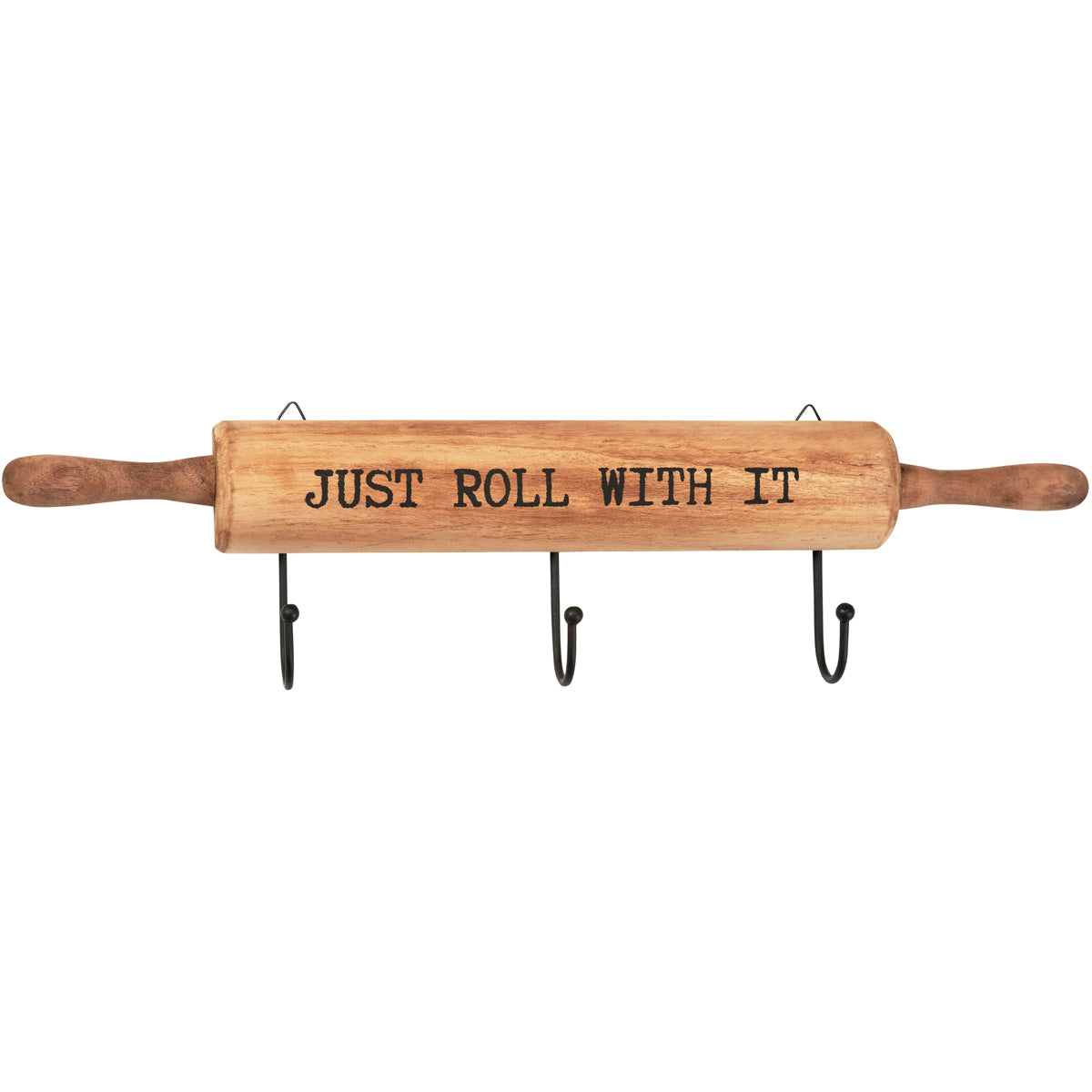 'Just Roll With It' Rolling Pin Kitchen Hooks
