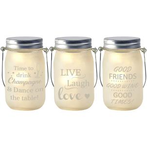 Motivational Party Message Jam Jar LED Lights