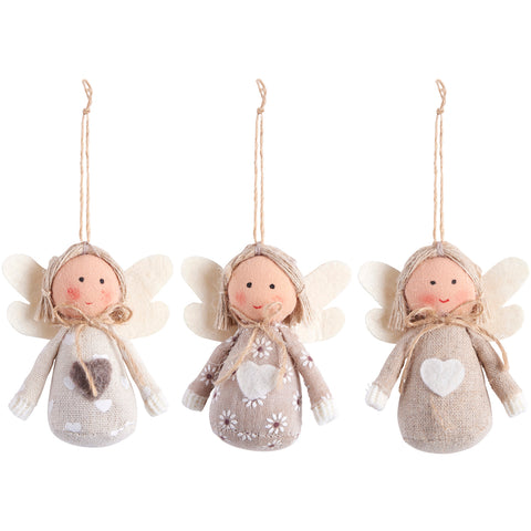 Angels 'Ava, Annabelle & Amber' Hanging Christmas Decorations