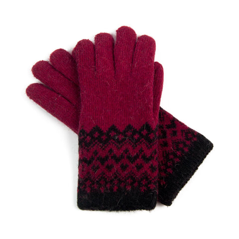 Hilde Gloves Red & Black