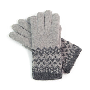 Hilde Gloves - Light Grey & Dark Grey